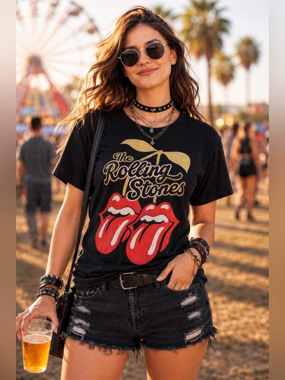 Rolling Stones Double Tongue Tee XL NWT Graphic Band Shirt Concert Festival - Picture 1 of 10